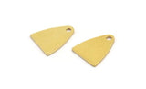 Brass Triangle Charm, 24 Raw Brass Triangle Shaped Charms With 1 Hole, Brass Stamping (14x11x0.80mm) A4987
