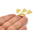 Brass Triangle Charm, 24 Raw Brass Triangle Shaped Charms With 1 Hole, Brass Stamping (14x11x0.80mm) A4988