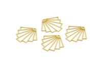 Brass Diamond Charm, 24 Raw Brass Diamond Shaped Charms With 1 Loop, Pendant Findings (23x21x0.60mm) A4993