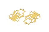 Brass Triangle Charm, 8 Raw Brass Triangle Shaped Charms With 1 Loop And 3 Hole (34x24x0.60mm) A4992