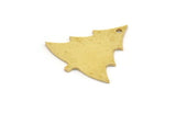 Brass Tree Charm, 8 Raw Brass Tree Charms With 1 Hole, Pendant, Findings (24x23x0.80mm) A5365