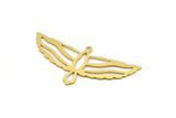 Brass Eagle Charm, 8 Raw Brass Eagle Shaped Charms With 1 Loop, Bird Charms, Findings (22x48x0.60mm) A5014