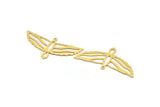 Brass Eagle Charm, 8 Raw Brass Eagle Shaped Charms With 1 Loop, Bird Charms, Findings (22x48x0.60mm) A5014