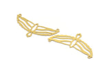 Brass Eagle Charm, 8 Raw Brass Eagle Shaped Charms With 2 Loops, Bird Charms, Necklace Charms, Connector Charms (22x48x0.60mm) A5020