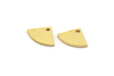 Brass Slice Charm, 24 Raw Brass Tiny Slice Shapes Charms With 1 Hole, Charm Findings (8.5x12x1mm) A4864