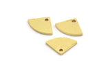 Brass Slice Charm, 24 Raw Brass Tiny Slice Shapes Charms With 1 Hole, Charm Findings (8.5x12x1mm) A4864