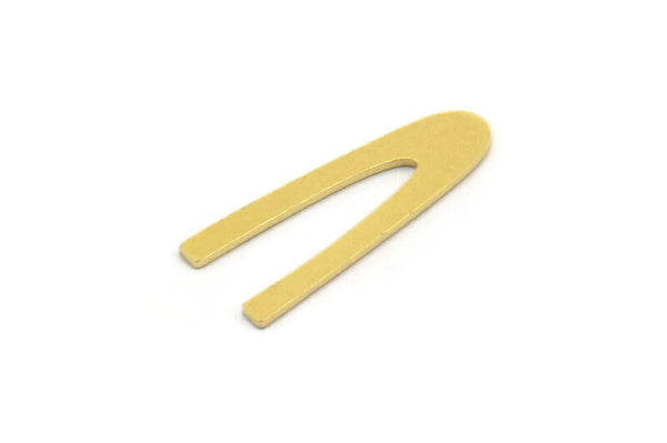 Brass Blank, 50 Raw Brass, Brass Blanks, U Shaped Blanks, Brass Semi Circle Blanks (18x7x0.60mm) A4863