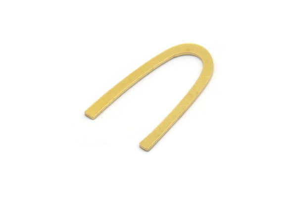 Brass Blank, 24 Raw Brass, Brass Blanks, U Shaped Blanks, Brass Semi Circle Blanks (22.5x2x0.60mm) A4866