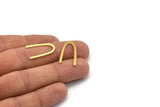 Brass Blank, 24 Raw Brass, Brass Blanks, U Shaped Blanks, Brass Semi Circle Blanks (22.5x2x0.60mm) A4866