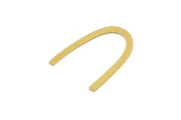 Brass Blank, 24 Raw Brass, Brass Blanks, U Shaped Blanks, Brass Semi Circle Blanks (26.5x2x0.60mm) A4802