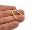 Brass Blank, 24 Raw Brass, Brass Blanks, U Shaped Blanks, Brass Semi Circle Blanks (26.5x2x0.60mm) A4802