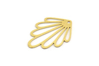 Brass Leaf Charm, 12 Raw Brass Leaf Charms With 1 Hole, Charm Pendants (27.5x20x0.60mm) A5047