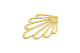 Brass Leaf Charm, 12 Raw Brass Leaf Charms With 1 Hole, Charm Pendants (27.5x20x0.60mm) A5047