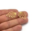 Brass Leaf Charm, 12 Raw Brass Leaf Charms With 1 Hole, Charm Pendants (27.5x20x0.60mm) A5047