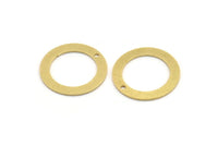 Brass Round Charm, 12 Raw Brass Round Shape Charms With 1 Hole, Charm Pendants (23x0.80mm) A5078