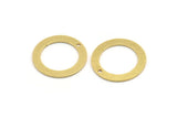 Brass Round Charm, 12 Raw Brass Round Shape Charms With 1 Hole, Charm Pendants (23x0.80mm) A5078