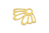 Brass Leaf Charm, 10 Raw Brass Leaf Charms, Charm Pendants, Findings (23x30x0.60mm) A5056