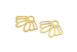 Brass Leaf Charm, 10 Raw Brass Leaf Charms, Charm Pendants, Findings (23x30x0.60mm) A5056