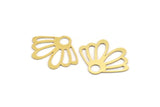Brass Leaf Charm, 10 Raw Brass Leaf Charms, Charm Pendants, Findings (23x30x0.60mm) A5056