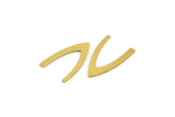 Brass Blank, 50 Raw Brass, Brass Blanks, V Shaped Blanks (16x10x0.60mm) A4747