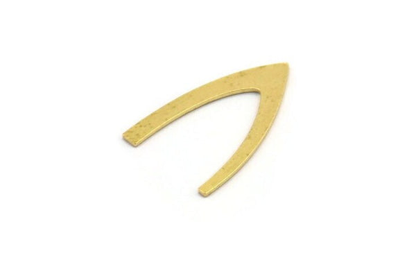 Brass Blank, 24 Raw Brass, Brass Blanks, V Shaped Blanks (20x13x0.60mm) A4748