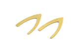 Brass Blank, 24 Raw Brass, Brass Blanks, V Shaped Blanks (20x13x0.60mm) A4748