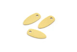 Brass Oval Charm, 50 Raw Brass Oval Charms With 1 Hole, Earring Charms (11.5x5x0.60mm) A5073