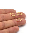 Pirinç Oval Konnektör, 100 Ham Pirinç Oval Konnektör (12,5x8x0,60 mm) A5079
