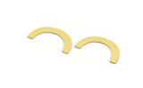Brass Blank, 24 Raw Brass, Brass Blanks, U Shaped Blanks, Brass Semi Circle Blanks (20x3x0.60mm) A5005