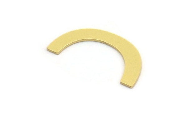 Brass Blank, 24 Raw Brass, Brass Blanks, U Shaped Blanks, Brass Semi Circle Blanks (20x3x0.60mm) A5005