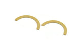 Brass Blank, 24 Raw Brass, Brass Blanks, U Shaped Blanks, Brass Semi Circle Blanks (26x2.5x0.60mm) A5111