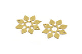 Brass Symmetry Charm, 12 Raw Brass Optical Symmetry Charms With 2 Holes, Earring Charms (22x20x0.60mm) A5137