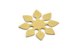 Brass Symmetry Blank, 12 Raw Brass Optical Symmetry Blanks, Earring Charms (22x20x0.60mm) A5139