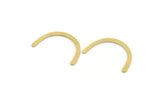 Brass Blank, 12 Raw Brass, Brass Blanks, U Shaped Blanks, Brass Semi Circle Blanks (30x2.5x1mm) A5143