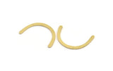 Brass Blank, 12 Raw Brass, Brass Blanks, U Shaped Blanks, Brass Semi Circle Blanks (30x2.5x1mm) A5143
