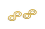 Brass Infinity Charm, 24 Raw Brass Infinity Shaped Necklace Charms, Findings (22x11x0.60mm) A5410