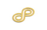 Brass Infinity Charm, 24 Raw Brass Infinity Shaped Necklace Charms, Findings (22x11x0.60mm) A5410