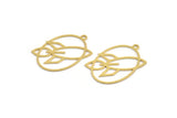 Brass Rocket Charm, 24 Raw Brass Rocket Shaped Charms With 1 Loop, Charm Pendants (27x19x0.60mm) A5158