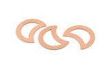 Copper Moon Blank, 10 Raw Copper Moon Stamping Blanks, Findings (25x15x0.70mm) M758