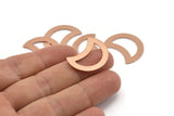Copper Moon Blank, 10 Raw Copper Moon Stamping Blanks, Findings (25x15x0.70mm) M758