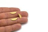 Semi Circle Blank, 50 Raw Brass Half Moon Blanks, Stamping Blanks (5x18x0.60mm) A5164