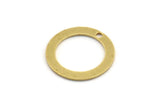 Brass Round Charm, 24 Raw Brass Round Shape Charms With 1 Hole, Charm Pendants (18x0.80mm) A5157