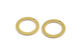 Brass Round Charm, 24 Raw Brass Round Shape Charms With 1 Hole, Charm Pendants (18x0.80mm) A5157