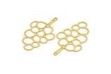 Brass Fruit Charm, 12 Raw Brass Grape Shaped Charms With 1 Loop, Findings (38x23x0.60mm) A5193