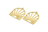 Brass Sun Charm, 8 Raw Brass Sun Shaped Charms With 1 Loop, Charm Pendants, Findings (26x22x0.60mm) A5227