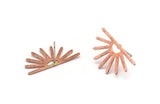Copper Sun Earring, 8 Raw Copper, Copper Sun, Copper Stud Earrings (13x25x0.70mm) M01408 A5331