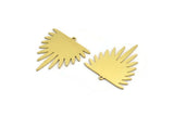 Brass Irregular Charm, 6 Raw Brass Irregular Shaped Charms With 1 Loop (32x29x0.80mm) A5445