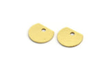 Brass Round Charm, 24 Raw Brass Round Shaped Charms With 1 Hole, Charm Pendants (9x8x0.60mm) A5448