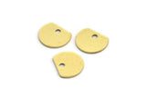 Brass Round Charm, 24 Raw Brass Round Shaped Charms With 1 Hole, Charm Pendants (9x8x0.60mm) A5448