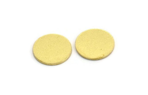 Brass Round Blank, 24 Raw Brass Round Shaped Blanks, Brass Findings, Stamping Blanks (12x0.80mm) A5472